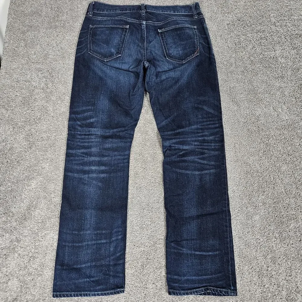 Banana Republic Jeans Men's 35X32 Blue Vintage Straight Honeycomb Minimalist